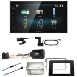 Kenwood DMX-125DAB USB Bluetooth DAB+ Einbauset Für Renault Master 3 Ab 2019