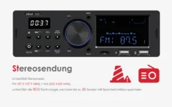 IeGeek Autoradio Bluetooth Freisprechanrufe, 1 DIN Autoradio Mit 30 Speicherplätzen Und Stromausfallspeicher, RDS/FM/AM Duales LCD-Display Mit Uhr, SD/AUX/2 USB Anschlüsse -Volkswagen Kenwood Verkaufe 83a626dbe56b4e8b8779bb8e10710a0c