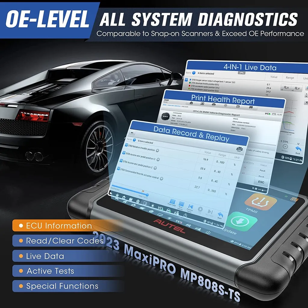 Autel MP808TS MaxiPRO Automobildiagnosescanner Mit RDKS-Servicefunktion Und Kabellosem Bluetooth 2 Jahre Update 4 Autel MP808TS MaxiPRO Automobildiagnosescanner Mit RDKS-Servicefunktion Und Kabellosem Bluetooth 2 Jahre Update - Image 4