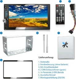 XOMAX XM-2V783 Autoradio Mit 7 Zoll Touchscreen Bildschirm (kapazitiv), Mirrorlink, Bluetooth, USB, AUX, SD, 2 DIN -Volkswagen Kenwood Verkaufe 898a5a936ea91b636878d661f2ec380a