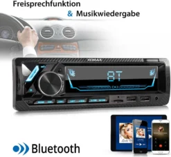 XOMAX XM-RD285 Autoradio Mit DAB+ Plus, Bluetooth Freisprecheinrichtung, 2x USB, SD, AUX IN, 1 DIN -Volkswagen Kenwood Verkaufe 8de67fdc98556d12f5327f233973d96d 1