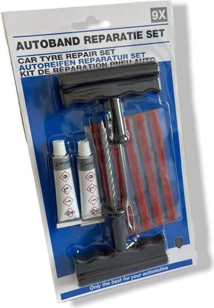 "ZELBER Qualitäts-Autoreifen-Reparaturset - 9-teiliges Pannenset/Flickzeug Für Reifen Zur Schnellen Und Zuverlässigen Reparatur" 1 "ZELBER Qualitäts-Autoreifen-Reparaturset - 9-teiliges Pannenset/Flickzeug Für Reifen Zur Schnellen Und Zuverlässigen Reparatur"