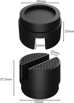Deuba Wagenheber Gummiauflage Rutschfest Für Gängige Modelle Rangierwagenheber Hebebühne, Größe Ø/H:52 X 37,5mm + Stahlverstärkung -Volkswagen Kenwood Verkaufe 9e40be9175e7df4dd892b42a3e2c6467 1
