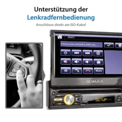 XOMAX XM-D750 Autoradio Mit 7 Zoll Touchscreen Bildschirm (ausfahrbar), DVD CD Player, Bluetooth, USB, SD, AUX, 1 DIN -Volkswagen Kenwood Verkaufe 9edfee3ace9457eaee29d0b0c4614d71