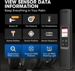 LAUNCH X431 TSGUN Reifendruckdiagnose- Und Programmiertool Für 315 MHz/433 MHz Reifendrucksensor -Volkswagen Kenwood Verkaufe a21deb095a9bbccc889a0623d2299f2f