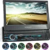 XOMAX XM-V746 Autoradio Mit 7 Zoll Touchscreen Bildschirm (ausfahrbar), Bluetooth, USB, SD, AUX, 1 DIN