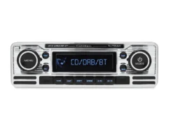 Caliber Autoradio Mit Bluetooth, CD-Player, DAB+ Und UKW-Radio - USB - 1 DIN - Retro Chrome Design (RCD120DAB-BT)