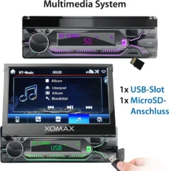 XOMAX XM-V748D Autoradio Mit DAB+ Plus, Mirrorlink, 7 Zoll Touchscreen Bildschirm (kapazitiv), Bluetooth, AUX, SD, USB, 1 DIN -Volkswagen Kenwood Verkaufe b6e66521c7f3a40f020ed84884256e84