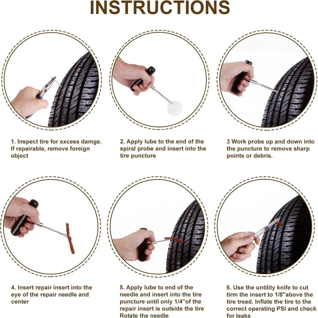 Speed 100 Tlg Autoreifen Kfz PKW Reifen Reparatur Satz Pannenset Flickzeug Flicken Neu 4 Speed 100 Tlg Autoreifen Kfz PKW Reifen Reparatur Satz Pannenset Flickzeug Flicken Neu - Image 4