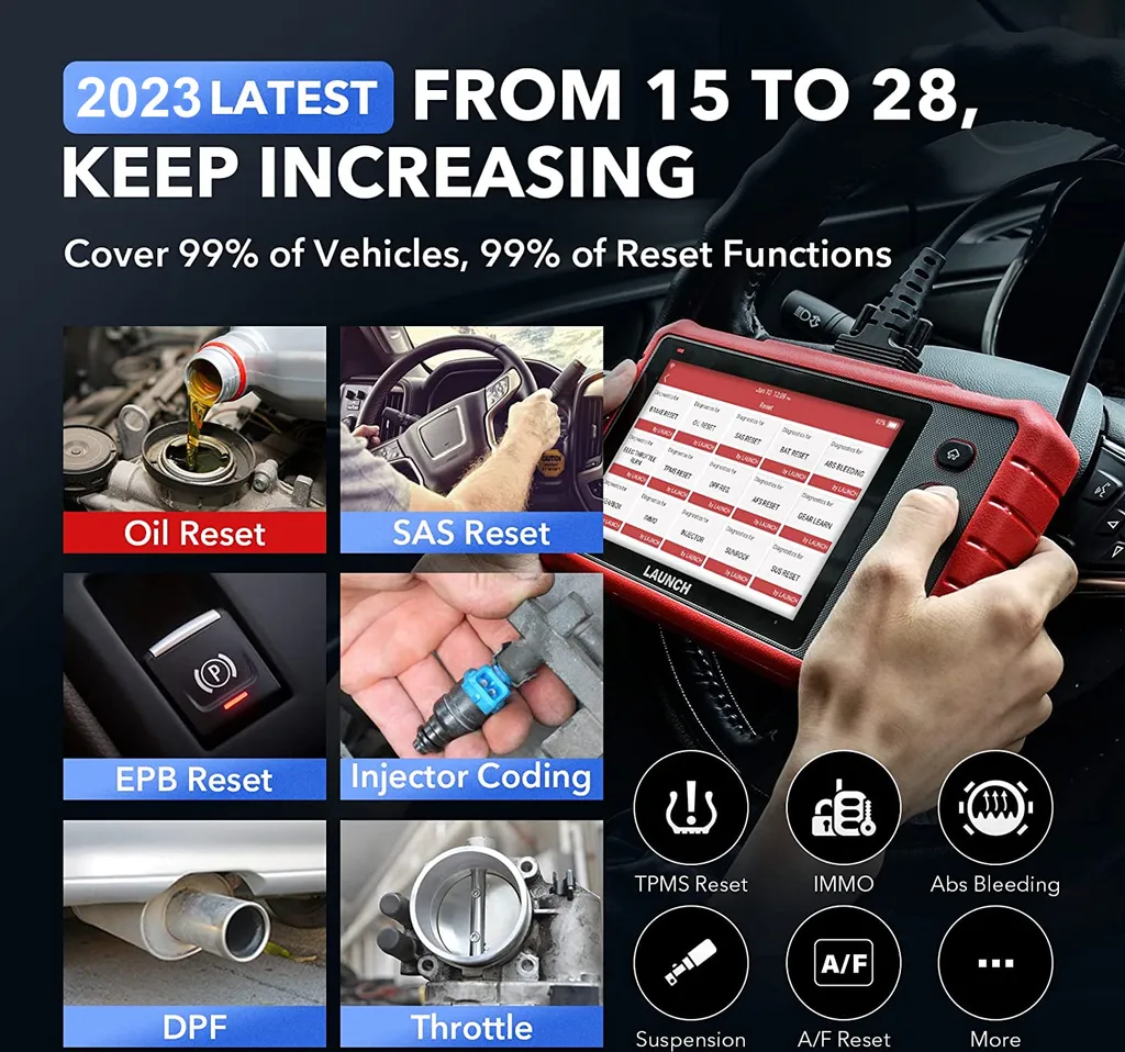 LAUNCH CRP909X OBD2-Diagnosegerät Für ALLE Systeme 28 Service-Reset Öl-Service EPB DPF Regeneration LWS Kalibrierung BMS IMMO 2 LAUNCH CRP909X OBD2-Diagnosegerät Für ALLE Systeme 28 Service-Reset Öl-Service EPB DPF Regeneration LWS Kalibrierung BMS IMMO - Image 2