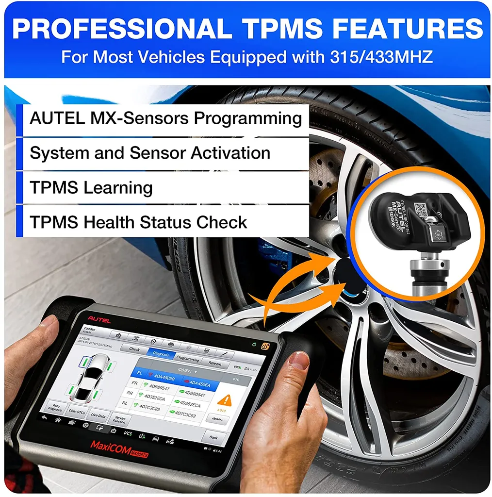 Autel MK808TS MaxiCOM Diagnosescanner Mit Ölrücksetzer (EPB/BMS/SAS/DPF/IMMO) Der Komplette TPMS-Service Frweiterte Version Von MK808/MK808BT 3 Autel MK808TS MaxiCOM Diagnosescanner Mit Ölrücksetzer (EPB/BMS/SAS/DPF/IMMO) Der Komplette TPMS-Service Frweiterte Version Von MK808/MK808BT - Image 3