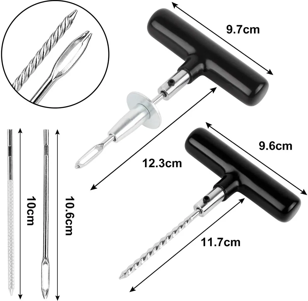 Speed 100 Tlg Autoreifen Kfz PKW Reifen Reparatur Satz Pannenset Flickzeug Flicken Neu 6 Speed 100 Tlg Autoreifen Kfz PKW Reifen Reparatur Satz Pannenset Flickzeug Flicken Neu - Image 6