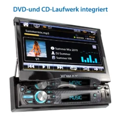 XOMAX XM-D750 Autoradio Mit 7 Zoll Touchscreen Bildschirm (ausfahrbar), DVD CD Player, Bluetooth, USB, SD, AUX, 1 DIN -Volkswagen Kenwood Verkaufe c5b0191be243d4a1acfb9aed5d7bf3ae