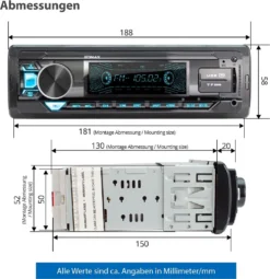 XOMAX XM-R281 Autoradio Mit Bluetooth Freisprecheinrichtung, USB Mit Ladefunktion, SD, AUX IN, 1 DIN -Volkswagen Kenwood Verkaufe c97e6bd646be75aa1f66b706dd6f7f9f