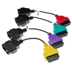 Vhbw 4x OBD2 Adapter-Set 4-tlg. 16Pin-OBD1 Auf OBD2 Für Auto, KFZ Z.B. Kompatibel Mit Alfa Romeo, Fiat, Lancia Auto