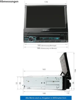 XOMAX XM-V746 Autoradio Mit 7 Zoll Touchscreen Bildschirm (ausfahrbar), Bluetooth, USB, SD, AUX, 1 DIN -Volkswagen Kenwood Verkaufe d45b6bc7cf38c13ee7f781cf97450179