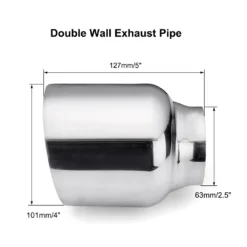 Universal 63mm Auto Auspuff Auspufftopf Endrohr Edelstahl 2.5" Inlet 4" Outlet -Volkswagen Kenwood Verkaufe d530cf513ea839a9cc339bc115f839a6