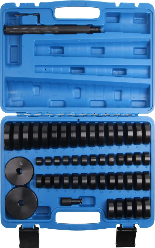 50 TLG. Radlager Montagescheiben Druckstück Press Werkzeug Treibsatz 18-65 Mm 1 50 TLG. Radlager Montagescheiben Druckstück Press Werkzeug Treibsatz 18-65 Mm