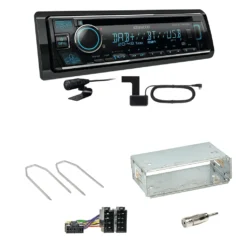 Kenwood KDC-BT760DAB Bluetooth DAB Einbauset Für Renault Megane 2 Clio 3 Modus