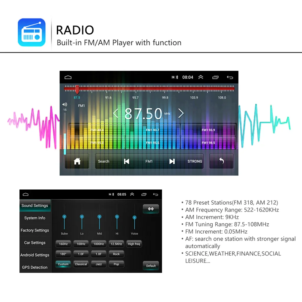 Eunavi 7 "Android Auto Multimedia Player 2 Din WIFI GPS Navigation Autoradio Für Skoda VW Passat B6 Polo Golf 4 5 Touran Seat FM 7 Eunavi 7 "Android Auto Multimedia Player 2 Din WIFI GPS Navigation Autoradio Für Skoda VW Passat B6 Polo Golf 4 5 Touran Seat FM - Image 7