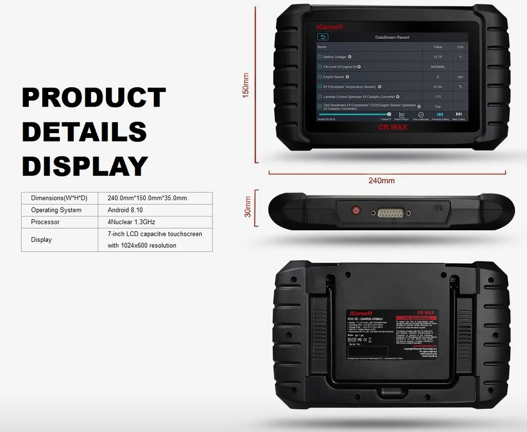 UNIVERSAL DIAGNOSEGERÄT ICARSOFT CR MAX OBD2 Scanner + E Online Updates DEUTSCH 9 UNIVERSAL DIAGNOSEGERÄT ICARSOFT CR MAX OBD2 Scanner + E Online Updates DEUTSCH - Image 9