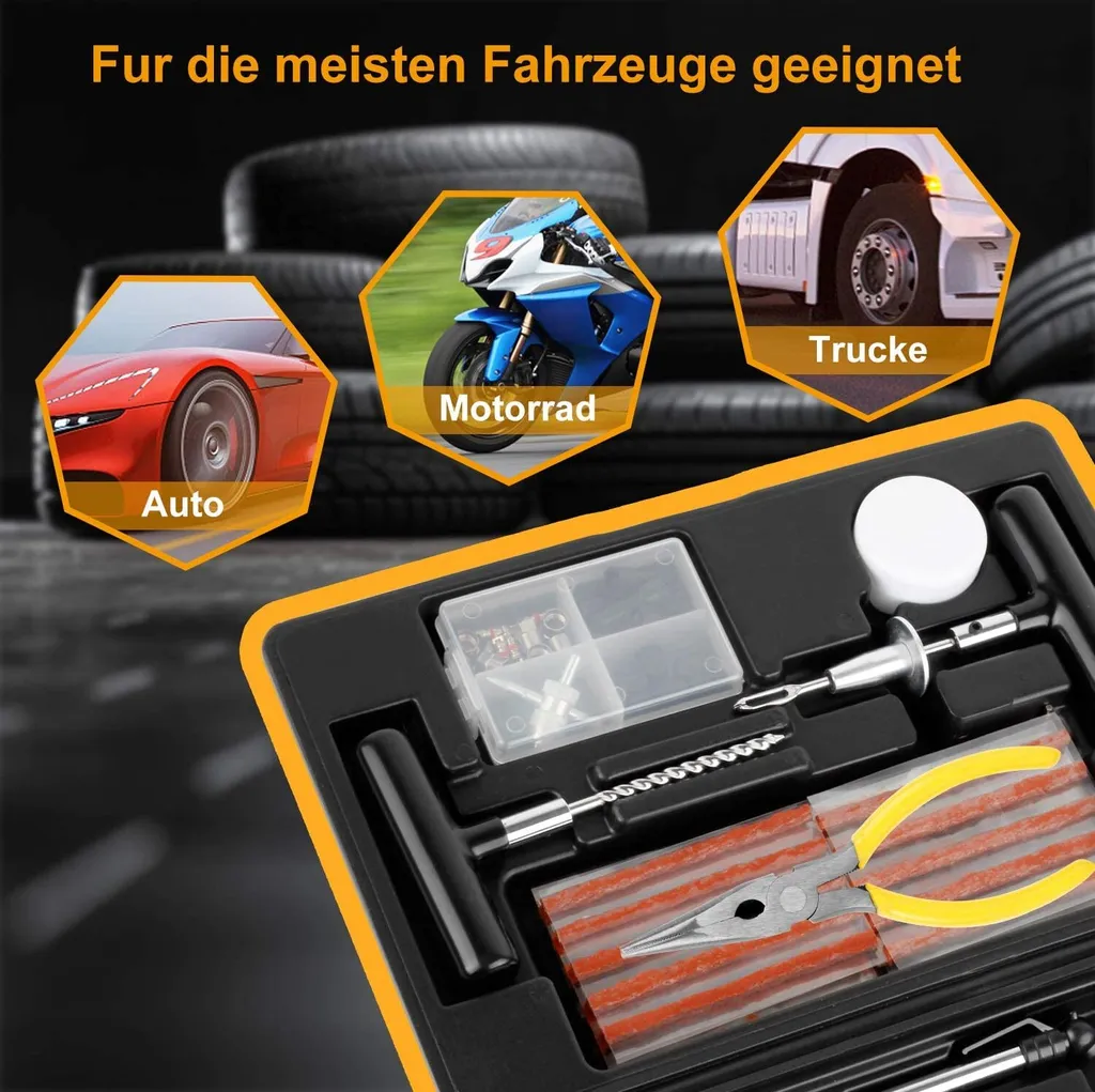 Speed 100 Tlg Autoreifen Kfz PKW Reifen Reparatur Satz Pannenset Flickzeug Flicken Neu 5 Speed 100 Tlg Autoreifen Kfz PKW Reifen Reparatur Satz Pannenset Flickzeug Flicken Neu - Image 5