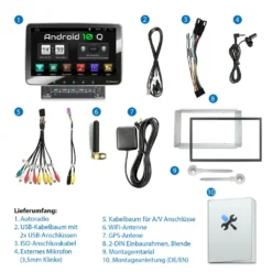 XOMAX XM-2VA1007 Autoradio Mit Android 10, Navi GPS Navigation, 10 Zoll Touchscreen Bildschirm, Bluetooth, SD, USB, 2 DIN -Volkswagen Kenwood Verkaufe e2fc68b235fb0b8d2192ea05cfdbf3b6