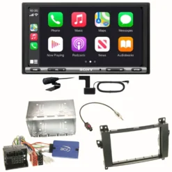 Sony XAV-AX3250 DAB+ Bluetooth CarPlay Einbauset Für Mercedes Viano Vito W639