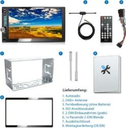 XOMAX XM-2V784D Autoradio Mit DAB+ Plus, Mirrorlink, 7 Zoll Touchscreen Bildschirm (kapazitiv), AUX, Micro SD, USB, Bluetooth, 2 DIN -Volkswagen Kenwood Verkaufe ec5a20fc81152434f975dbb5a706c614