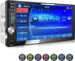 XOMAX XM-2V783 Autoradio Mit 7 Zoll Touchscreen Bildschirm (kapazitiv), Mirrorlink, Bluetooth, USB, AUX, SD, 2 DIN