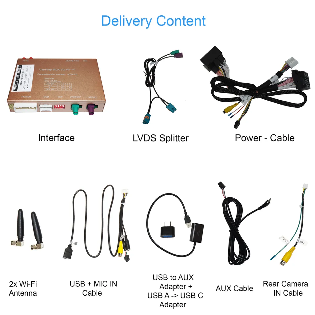 Für Mercedes - Benz W213 W222 Wireless CarPlay & AndroidAuto NTG 5.5 12,3" 5 Für Mercedes - Benz W213 W222 Wireless CarPlay & AndroidAuto NTG 5.5 12,3" - Image 5