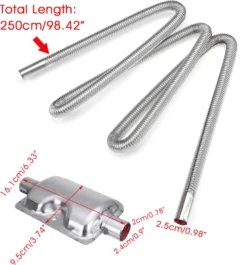 250cm Auspuff Edelstahl Ø25mm Mit Schalldämpfer + Klemmen Für Auto Standheizung -Volkswagen Kenwood Verkaufe ed3294e1693e8f17f33c04bf9d9f445a
