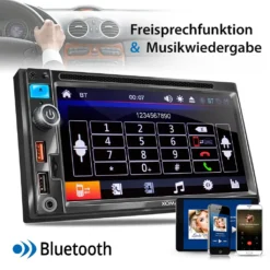 XOMAX XM-2D6913 Autoradio Mit 6,9 Zoll Touchscreen Bildschirm (kapazitiv), DVD CD Player, Bluetooth, SD, USB, 2 DIN -Volkswagen Kenwood Verkaufe f344962c1c2a75bcef6db62a259088f6