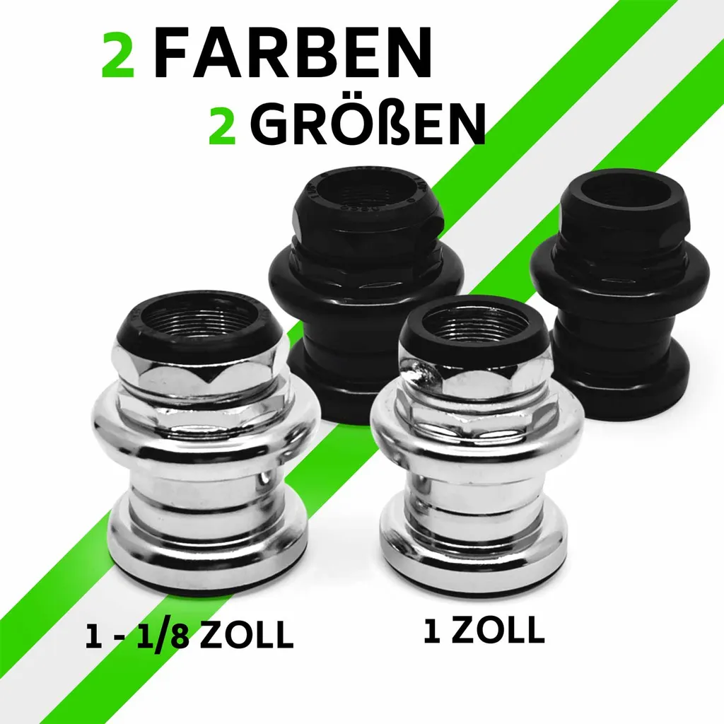 Fahrrad Steuersatz 1 1/8 Zoll Rennrad Gewinde Lagersatz Schwarz Retro Steuerkopf Lager 1-1/8 Inch 2 Fahrrad Steuersatz 1 1/8 Zoll Rennrad Gewinde Lagersatz Schwarz Retro Steuerkopf Lager 1-1/8 Inch - Image 2