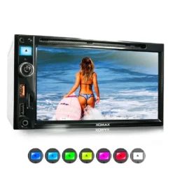 XOMAX XM-2D6913 Autoradio Mit 6,9 Zoll Touchscreen Bildschirm (kapazitiv), DVD CD Player, Bluetooth, SD, USB, 2 DIN