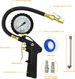 Reifenfüller Reifendruckmesser Reifendruckprüfer Luftdruckprüfer Hohe Präzision 220 PSI Für Auto Motorrad PKW LKW Reifenfüll-Messgerät, GEKER -Volkswagen Kenwood Verkaufe f799d573ae3ad90ab4cf7b17cc1db827