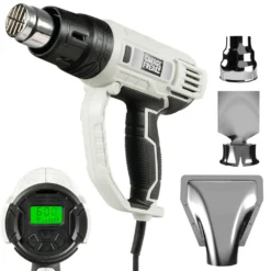 Garage Freaks Elektro Heissluftpistole Mit LCD Anzeige 5 M Kabel 600°C 2000 Watt