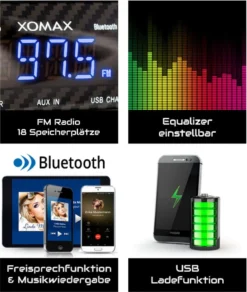 XOMAX XM-R280 Autoradio Mit Bluetooth Freisprecheinrichtung, 2. USB Mit Ladefunktion, Aux In, 1 DIN -Volkswagen Kenwood Verkaufe fa706f8da92b8de63ed911ff0b858a51