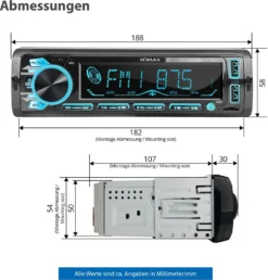 XOMAX XM-R286 Autoradio Mit Bluetooth Freisprecheinrichtung, 2. USB Mit Ladefunktion, SD, AUX, MP3, 1 DIN -Volkswagen Kenwood Verkaufe fb8318df01ddbf427244cbd81b4e7ef0