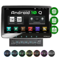 XOMAX XM-2VA1007 Autoradio Mit Android 10, Navi GPS Navigation, 10 Zoll Touchscreen Bildschirm, Bluetooth, SD, USB, 2 DIN