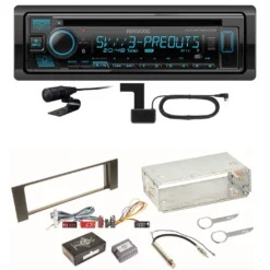 Kenwood KDC-BT960DAB Bluetooth DAB USB Digitalradio Einbauset Für Audi A4 B6 B7